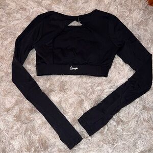 BOGO 🛍️ Danysu Black Open Back Long Sleeve Top